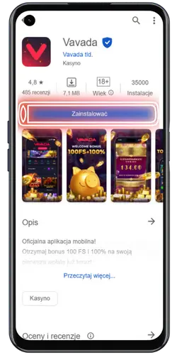 Vavada app – instalacja w Google Play
